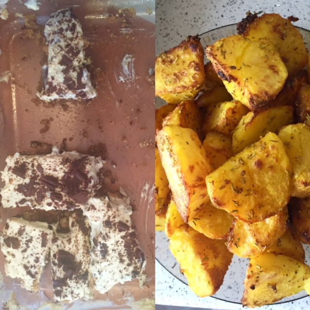 Tiramisu si Cartofi cu rozmarin la cuptor a la Jamie Oliver